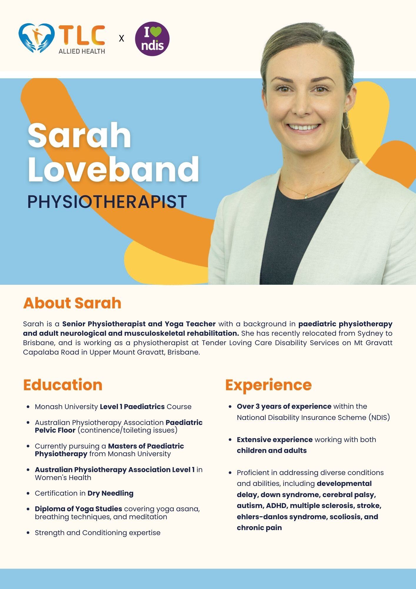 Sarah Loveband profile