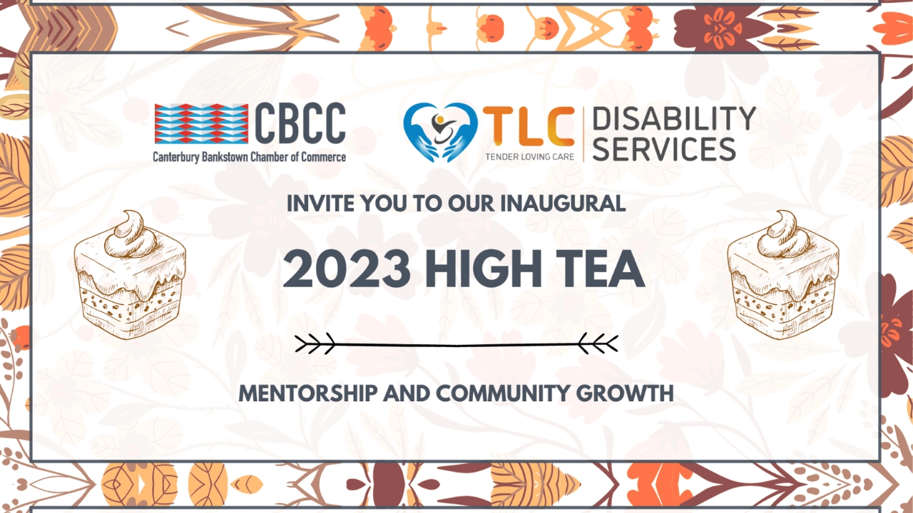 the publicity material used for the tlc cbcc high tea 2023