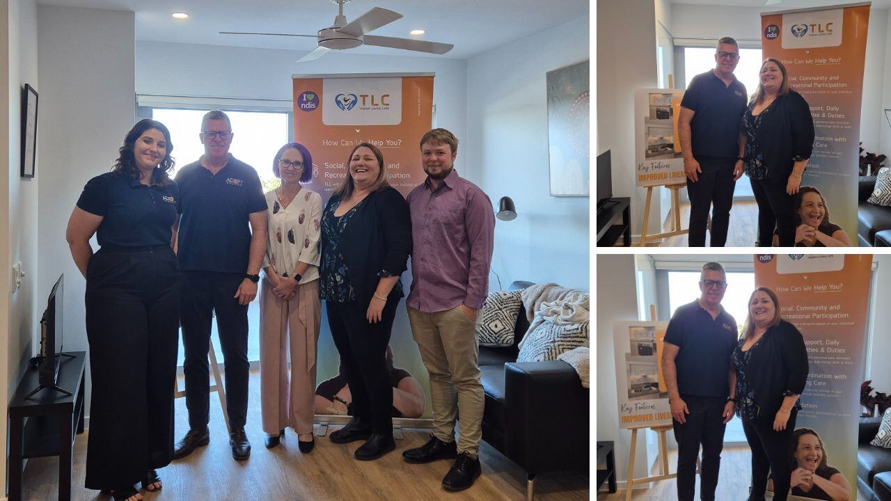 qld team with adapt housing during the grand opening of sda in playfield, chermside - tlc disability services